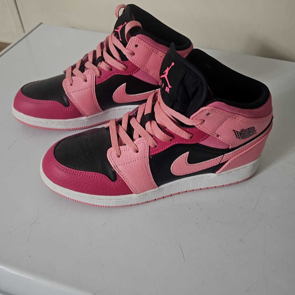 Jordan Mids Youth Size 6.5 Or 8 Women  Pink and Black
